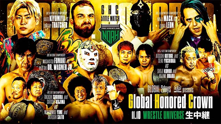 Pro Wrestling NOAH Line-Up For “Global Honored Crown” Event On 11