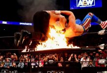 Cody Rhodes Flaming Table