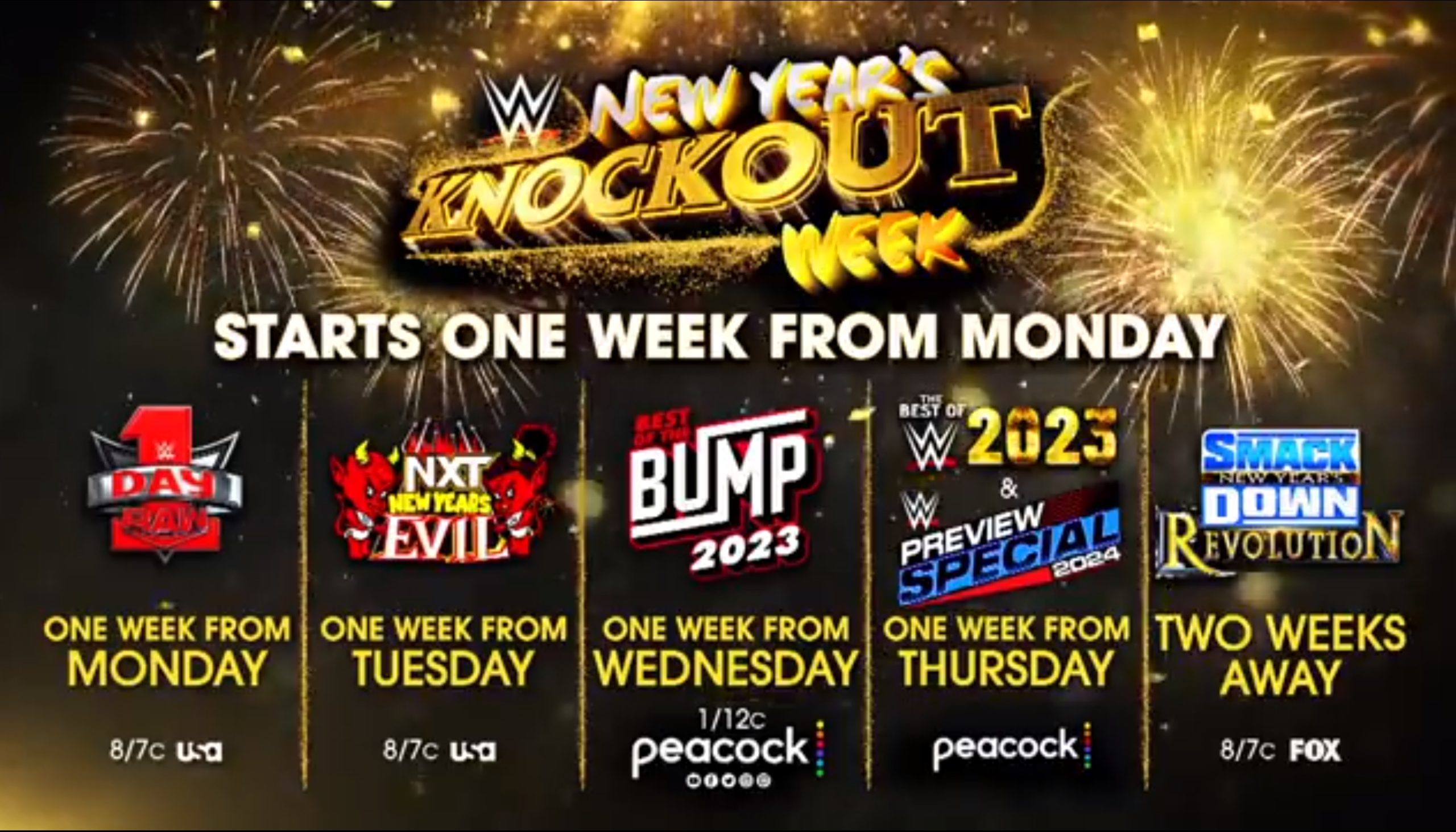 WWE New Year’s Knockout WeekLong Programming Announced PWMania