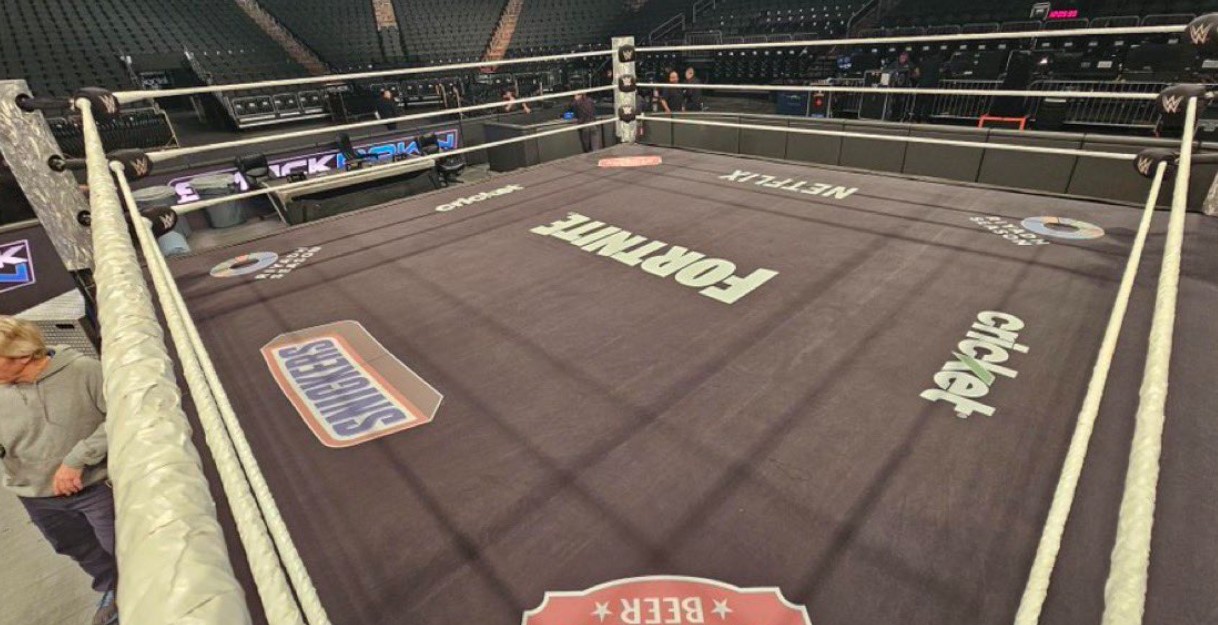 Photo: First Look At WWE’s New Sponsored Ring Mat – PWMania – Wrestling News